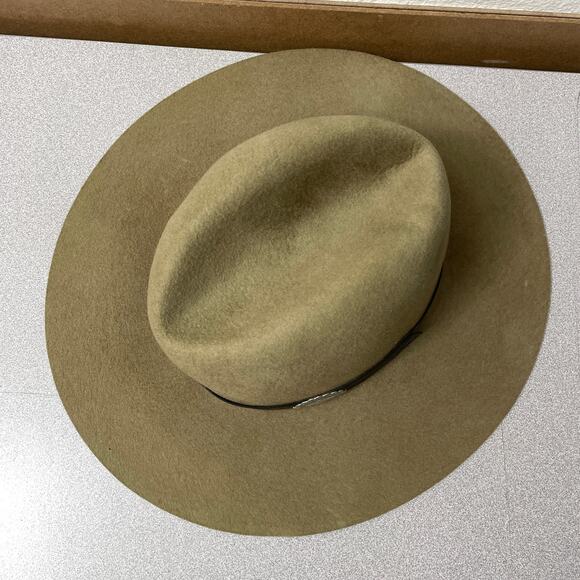 Dorfman Pacific Gunslinger Hat Green Wool Felt Leather Band Concho Thunderbird 7 - Picture 7 of 14